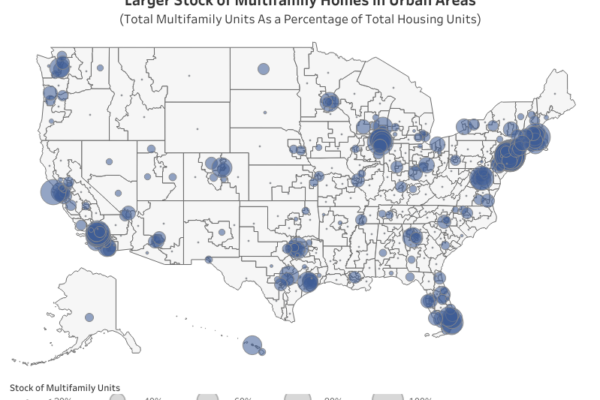 Distribution of multifamily homes across US